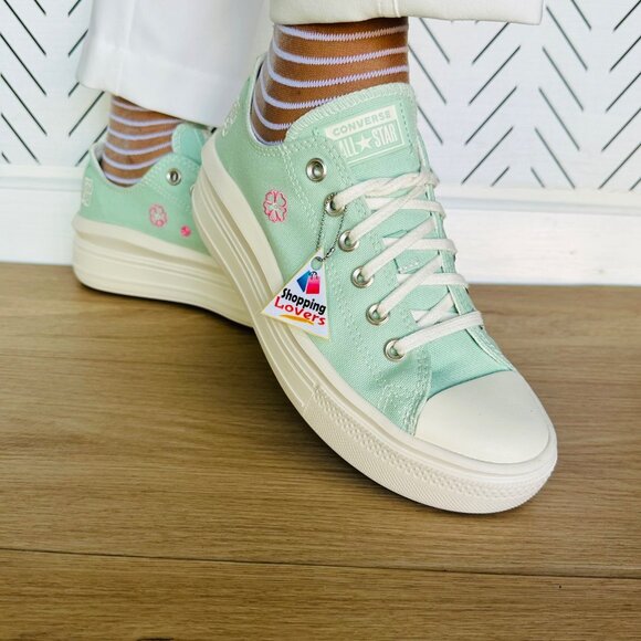 ❤️Converse Chuck Taylor All Star Move Platform Sz 7.5 Women's Shoes Mint A10823C - Picture 4 of 12
